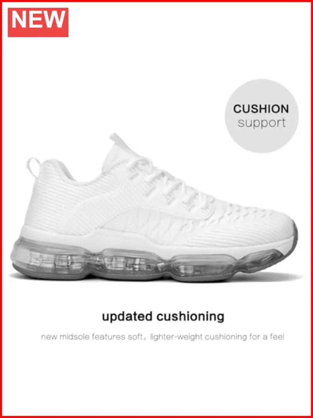 Air Cushion Walking Running Shoes Sneakers Breathable Sport Gym Fitness Cross
